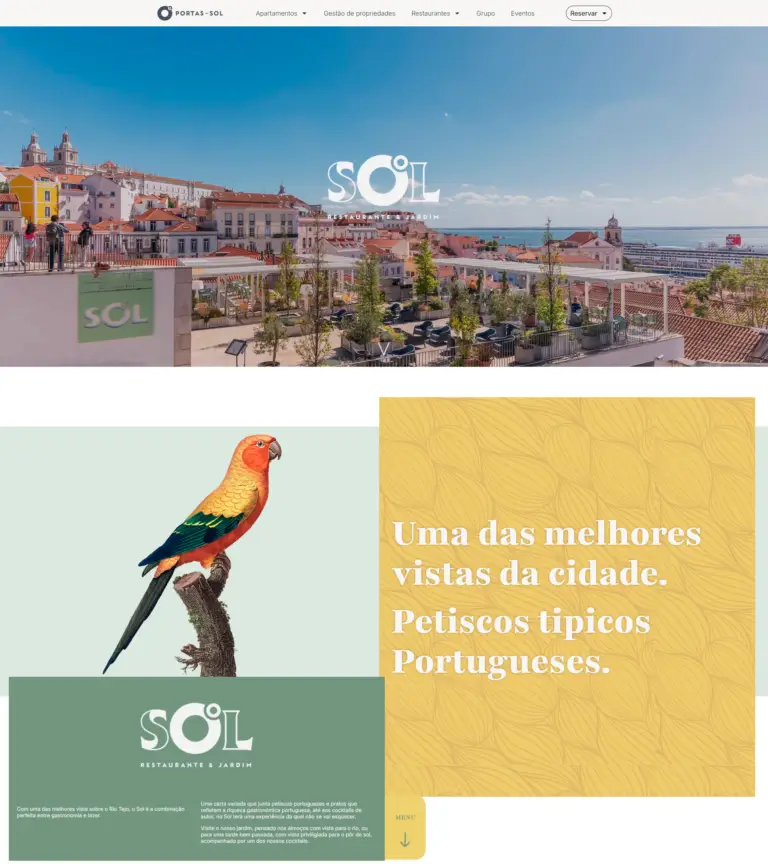 Web Designer em Portugal | Criação de Sites Profissionais 20 sol restaurante e jardim
